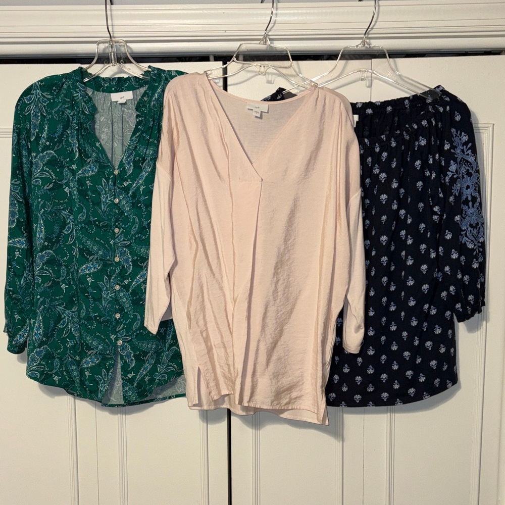J. Jill Green, Pink, and Navy Women's Blouses Size S